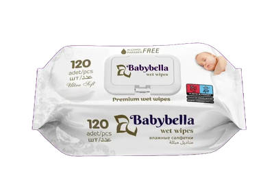 Вологі серветки BabyBella Baby 120 шт (8683210420268)