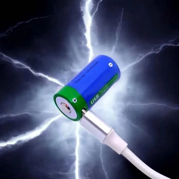 Аккумулятор с зарядкой через Type-C литий-ионный USB Li-ion 3.7V 450mAh case Quantum CR I23A