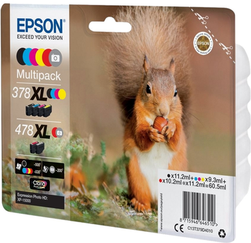 Набор картриджей Epson 378XL / 478XL Black/Cyan/Magenta /Yellow /Red/Gray (C13T379D4010)