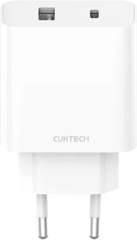 Зарядний пристрій Xiaomi CUKTECH A19 EU 30W Charger (Type-A + Type-C) White