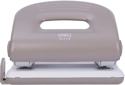Дырокол Deli E0119 25 листов 2 отверстия с линейкой Светло-серый (1000000869774)