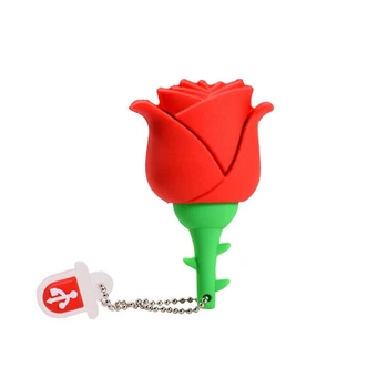 Флешка 16GB / 16ГБ USB 2.0 "Роза Red"