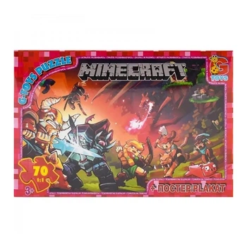 Пазл дитячий "Minecraft" Майнкрафт G-Toys MC782, 70 елементів