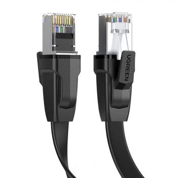 Высокоскоростной интернет кабель RJ45 Cat8 Ethernet UGREEN плоский Lan сетевой кабель 0.5 м 40 Гбит/с (10979)