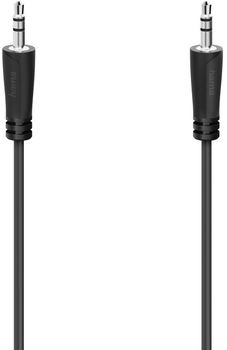 Kabel Hama 3.5 mm Jack — 3.5 mm Jack Stereo 1.5 m Czarny (00205262)