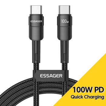 Кабель ESSAGER Star 100W USB Charging Cable Type C to Type C 2 м Black (EXCTT1-XCA01)