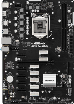 Материнская плата ASRock Q270 PRO BTC+ (s1151, Intel Q270, ATX) б/у