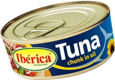 Тунець Iberica Цілий в соняшниковій олії 150 г (8436024298949_1)