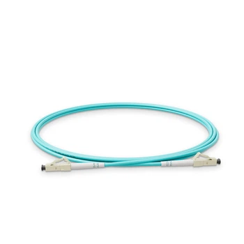 Патч-корд оптичний NanoConnect LC/UPC-LC/UPC Бірюзовий LSZH, Multimode OM3 (MM), Simplex, 2мм - 1 м