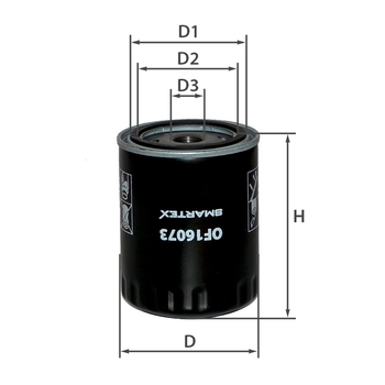Фільтр масляний FORD, SEAT, VOLKSWAGEN Smartex OF16073 (OP 525/3 / WL7217 / OC 262 / W 830/1)