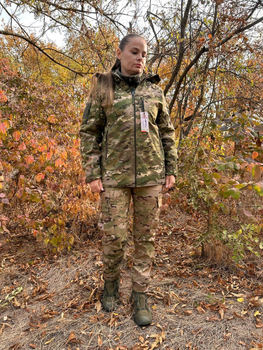 Куртка тактична весняна жіноча мультикам водовідштовхувальна SoftShell Combat жіноча S L