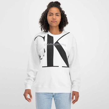 Світер жіночий Calvin Klein, білого кольору з написом, розмір L (oversize)