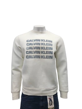 Чоловічий светер Calvin Klein Perfmance, з надписом, білого кольору, розмір M