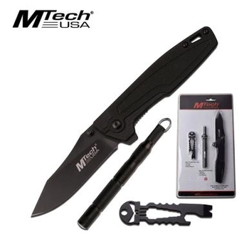 Набір MTech USA у блістері: ніж, мультитул, свисток, компас, кресало