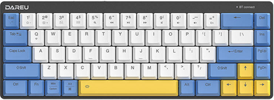 Клавіатура Dareu EK868 Bluetooth Біло-синьо-жовта (TK568B08604R)