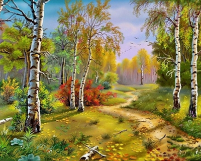 Набор алмазной вышивки Алмазная мозаика ЗОЛОТАЯ ОСЕНЬ 50x40 см (DM-038)