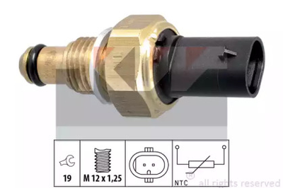 530 338 KW Датчик температури охолодж. рідини/масла/топлива (аналог EPS 1.830.338/Facet 7.3338 ) KW (530338)