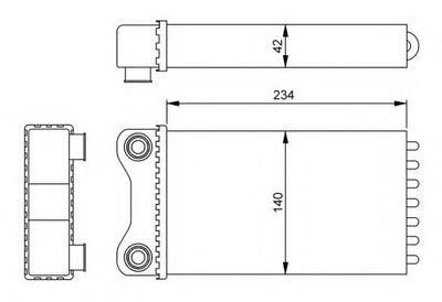 Теплообмінник, система опалення салону NRF 54252 NRF (54252)