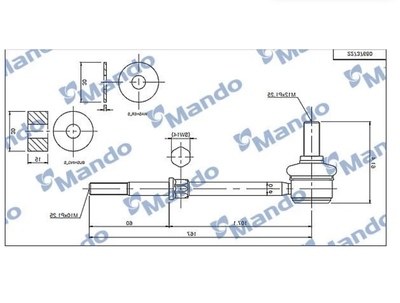 MSC010100 MANDO Стійка стабілізатора Mando (MSC010100)