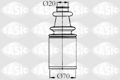 Комплект пылезащитный, приводной вал SASIC SAS2873693 Sasic (2873693)