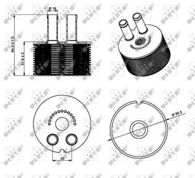 Охолоджувач оливи, моторна олива NRF 31336 NRF (31336)