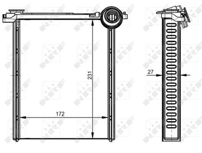 Теплообмінник, система опалення салону NRF 54314 NRF (54314)