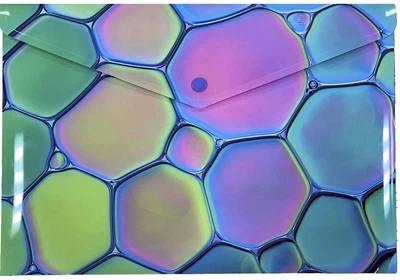 Папка-конверт А4, на кнопці Pastel Bubble O35248 Optima