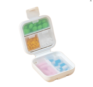 Міні органайзер для таблеток - таблетка Double Pillbox на 5 відділень, біла