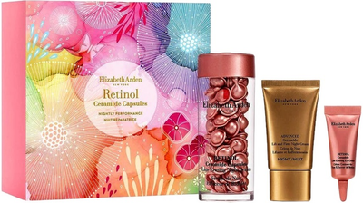 Zestaw do pielęgnacji twarzy Elizabeth Arden Nightly Performance Retinol Serum na noc w kapsułkach 60 x 1 ml + Krem na noc 15 ml + Krem pod oczy 5 ml (85805255374)