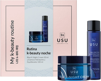 Набір для догляду за обличчям Usu Cosmetics Rutina K-Beauty Noche Нічний крем для обличчя + Зволожувальна та балансувальна есенція для обличчя (8435531100998)