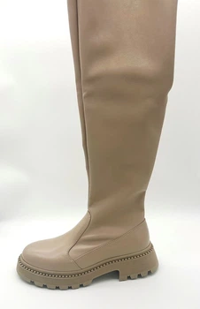 Сапоги 105.store 900 кожа палянця мех Бежевый 39 25см