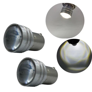 Светодиодная лампа Харьков с цоколем BA15s P21W R5 4 SMD 12V-24V линза Белый 2шт