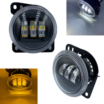 Светодиодная противотуманная фара LED/ЛЕД на 3 линзы DAF XF105, CF65, CCF75, CF85, LF45 LF55 с белым и жёлтым