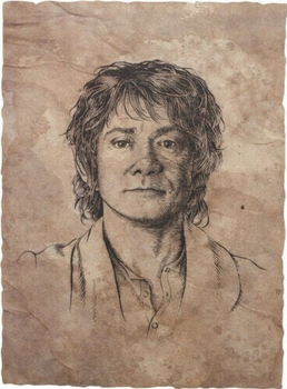 Plakat Weta Workshop The Hobbit reprodukcja portretu Bilbo Bagginsa (9420024716236)