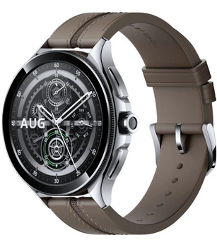 Смарт-годинник Xiaomi Watch 2 Pro Bluetooth Silver Case with Brown Leather Strap UA