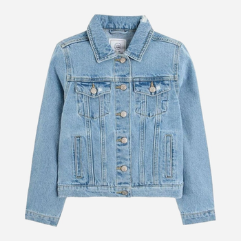 Дитяча джинсова куртка для дівчинки Cool Club CJG2421415 134 см Блакитна (5903977213716)