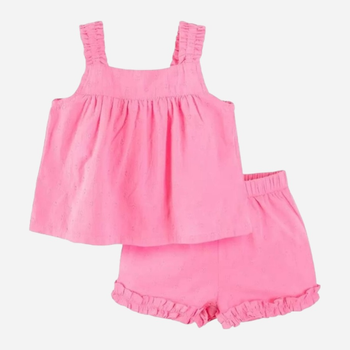Дитячий літний костюм (майка + шорти) для дівчинки Cool Club CCG2403255-00 92 см Рожевий (5903977324436)