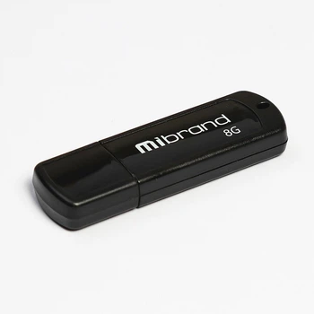 Флешка для ноутбука Flash Mibrand USB 2.0 Grizzly 8Gb Black (MI2.0/GR8P3B)