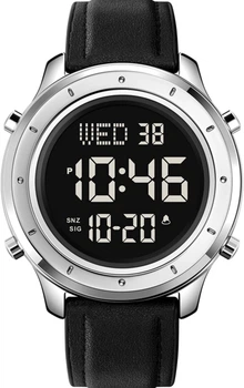 Мужские часы Skmei 1864LSIBK Silver-Black Leather