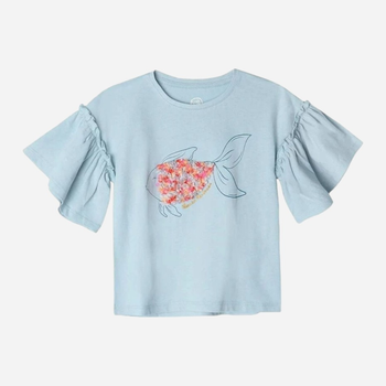 Дитяча футболка для дівчинки Cool Club CCG2411991 134 см Світло-блакитна (5903977270139)