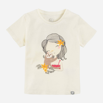Дитяча футболка для дівчинки Cool Club CCG2412610 104 см Екрю (5903977309013)