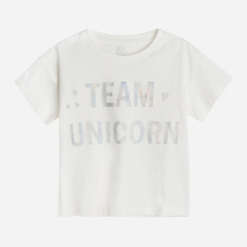Koszulka dziecięca dla dziewczynki Cool Club CCG2312253 104 cm Biała (5903977048707)