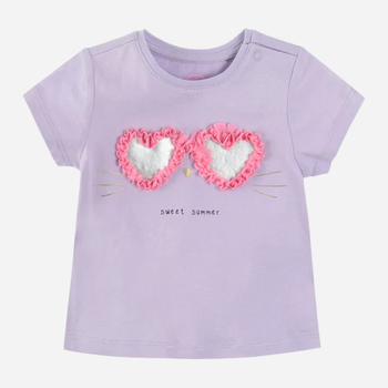 Koszulka dziecięca dla dziewczyki Cool Club CCG2402158 68 cm Jasnofioletowa (5903977258496)