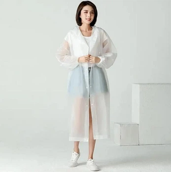 Плащ-дождевик EVA Raincoat Унисекс. Белый M-901