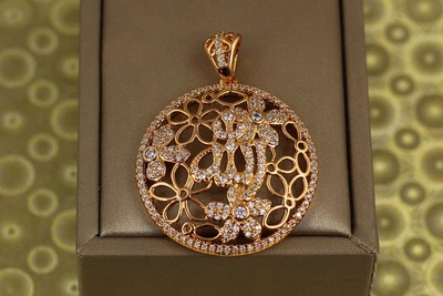 Кулон Xuping Jewelry мусульманский Цветы Ислама 3,2 см золотистый