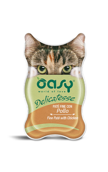 Влажный корм для кошек OASY CAT курица 85 г, (паштет) 342207