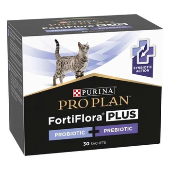 Кормовая добавка Purina Pro Plan Veterinary Diet FortiFlora Feline с пробиотиком для кошек и котят 1г