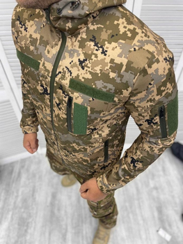 Армейская куртка софтшел пиксель explosion L