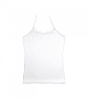 Вискозная женская майка на тонких бретельках - Donella - 2395 - S - Белый