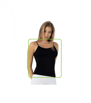 Бесшовная майка на тонких бретельках - Formeasy - 6000-1 - L/XL - Черный